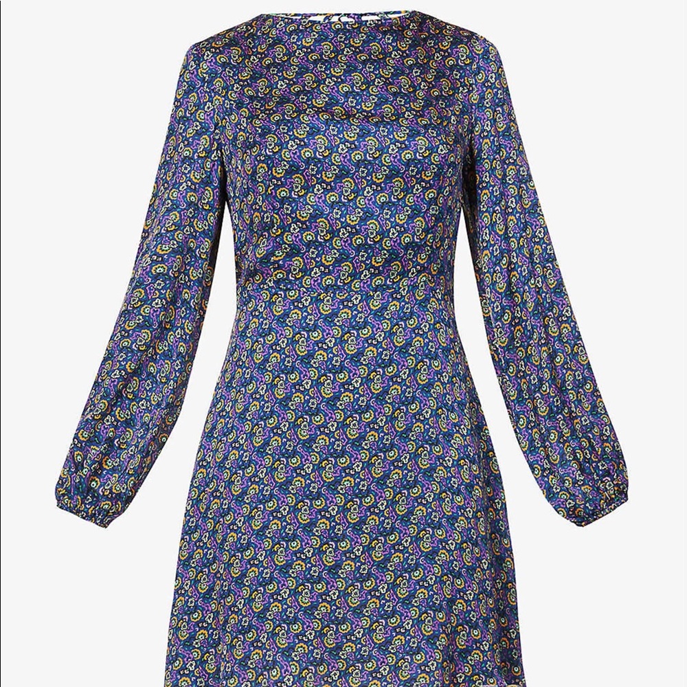 RHODE Bonnie floral-print satin dress 🤩 NWT - Picture 2 of 6